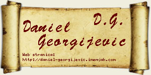 Daniel Georgijević vizit kartica